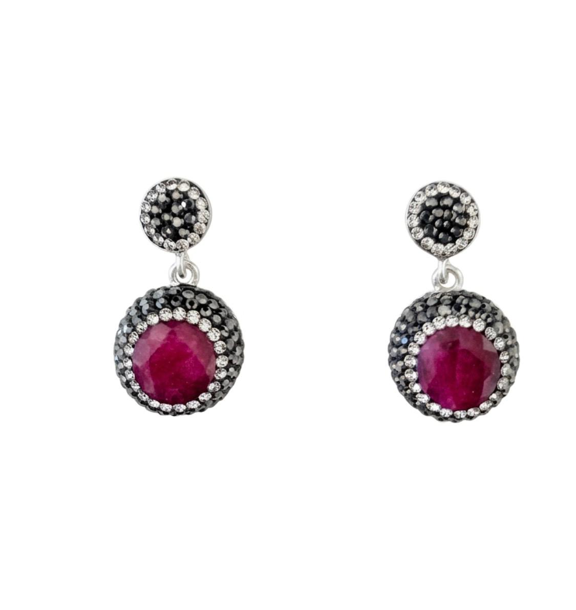 The Ruby Orbit Earrings