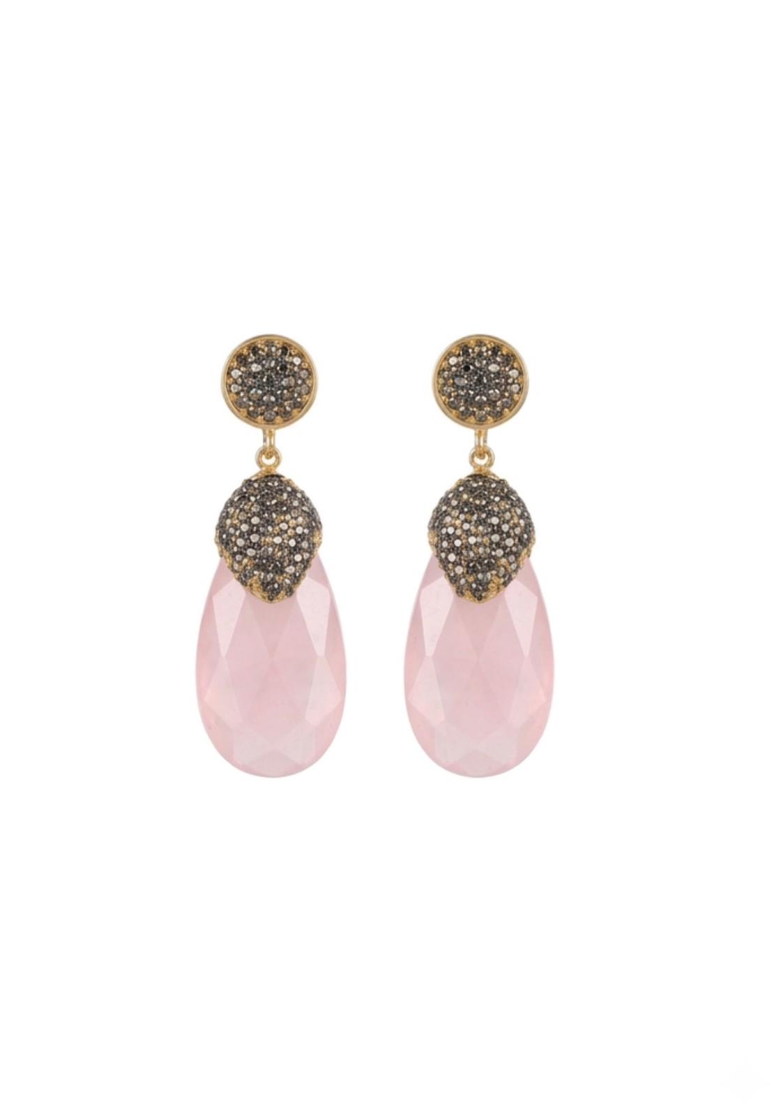 The Pink Cat's Eye Cascade Earrings