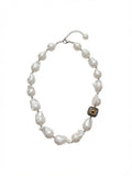 The "Guardian" Baroque Pearl & Ruby Evil Eye Necklace
