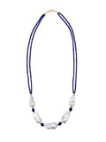 The "Midnight Pearl" Sapphire & Baroque Pearl Double-Strand Necklace