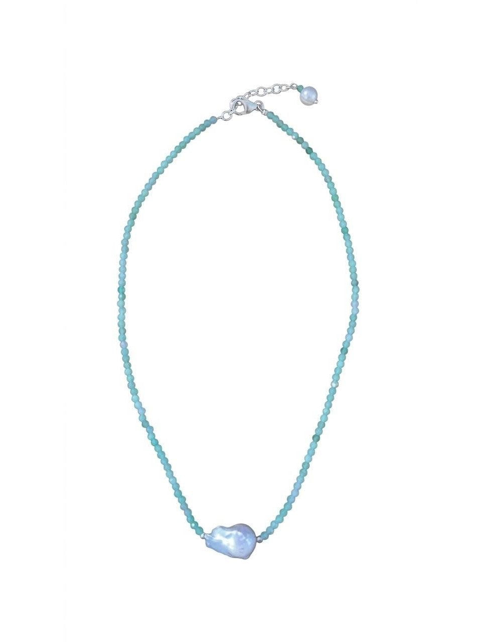 The "Verdant Luminous" Emerald & Freshwater Pearl Choker Necklace